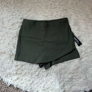 Dark Green Mini Skort